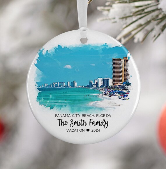 Personalized Panama City Beach Florida Family Vacation Keepsake Print