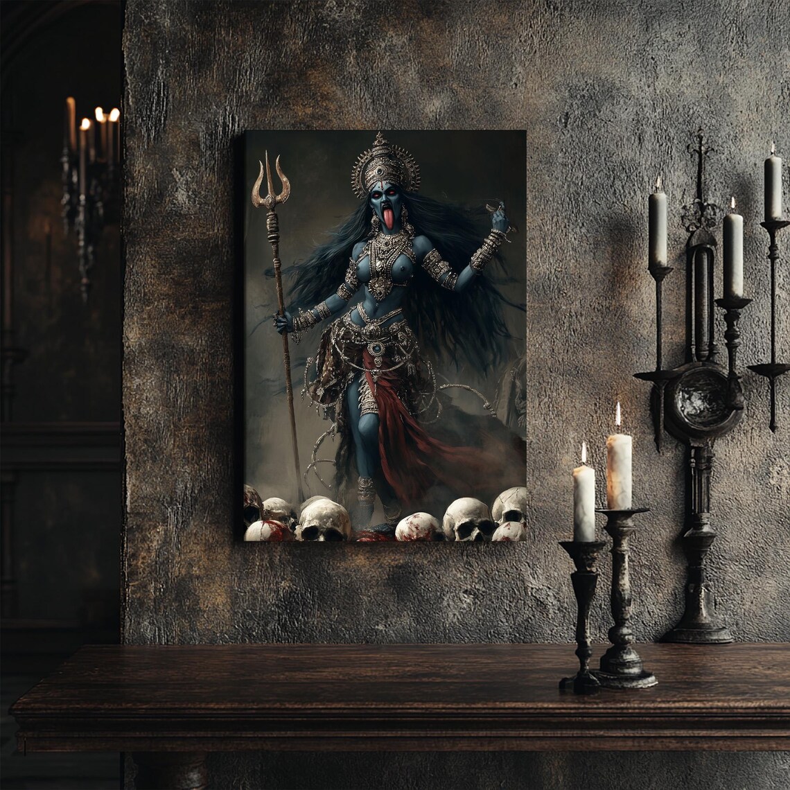 Kali Indian Goddess, Dark Fantasy Art Print - Image 5