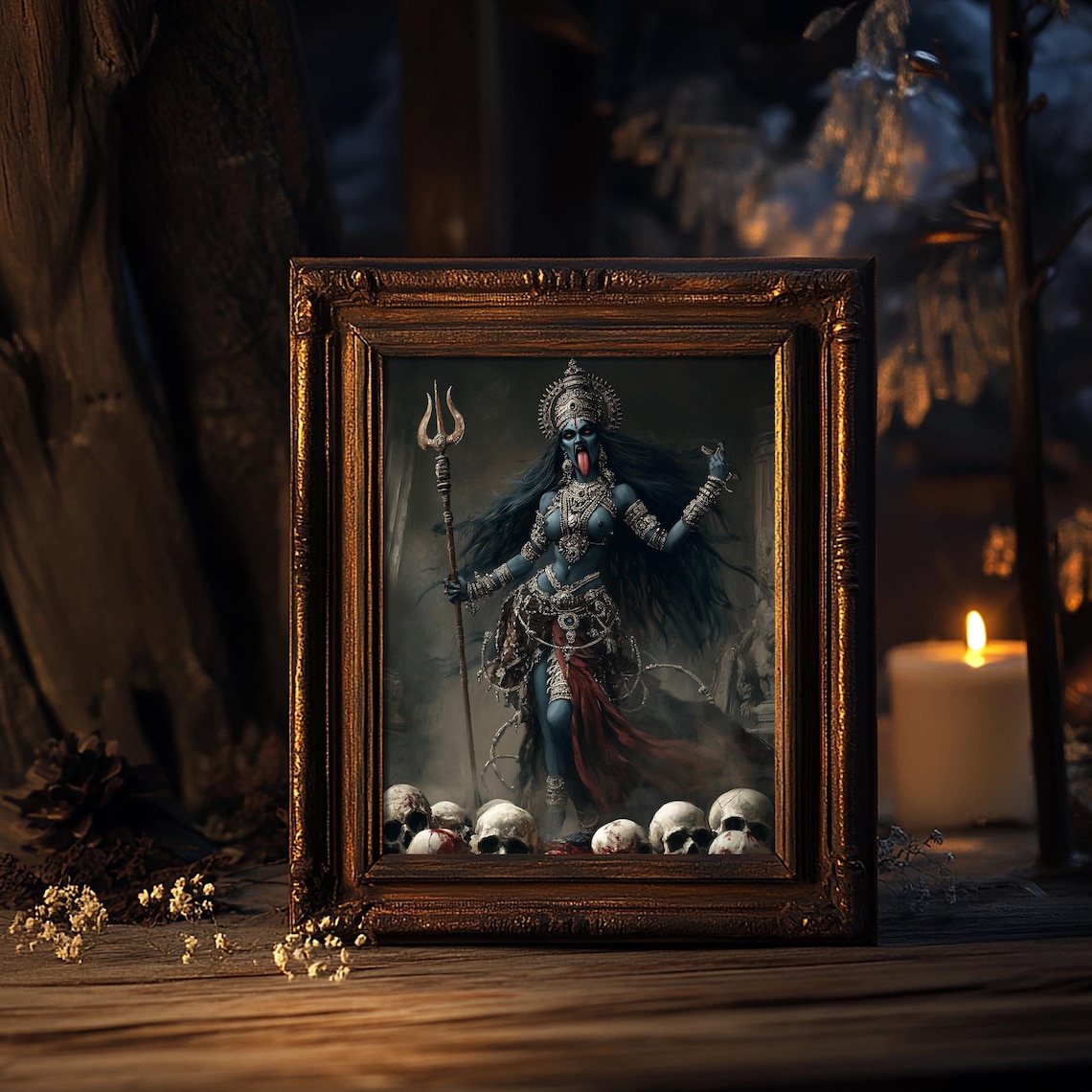 Kali Indian Goddess, Dark Fantasy Art Print - Image 6