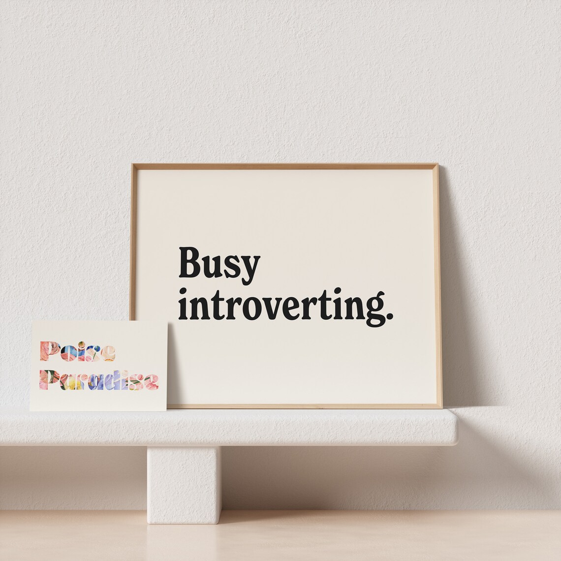 Busy Introverting Retro Typography Art Print - Image 4