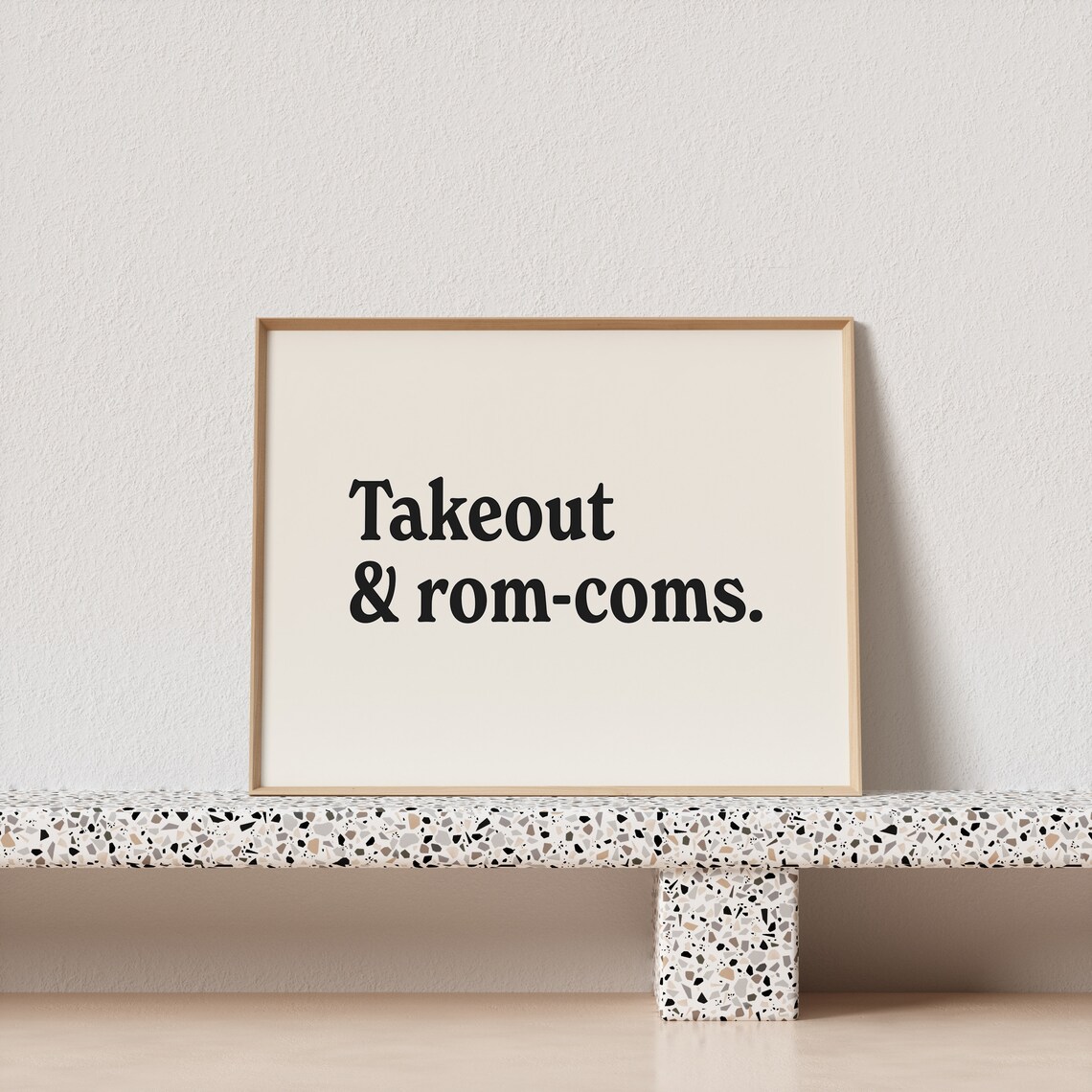 Retro Takeout Rom Coms Poster, Horizontal Typography - Image 3