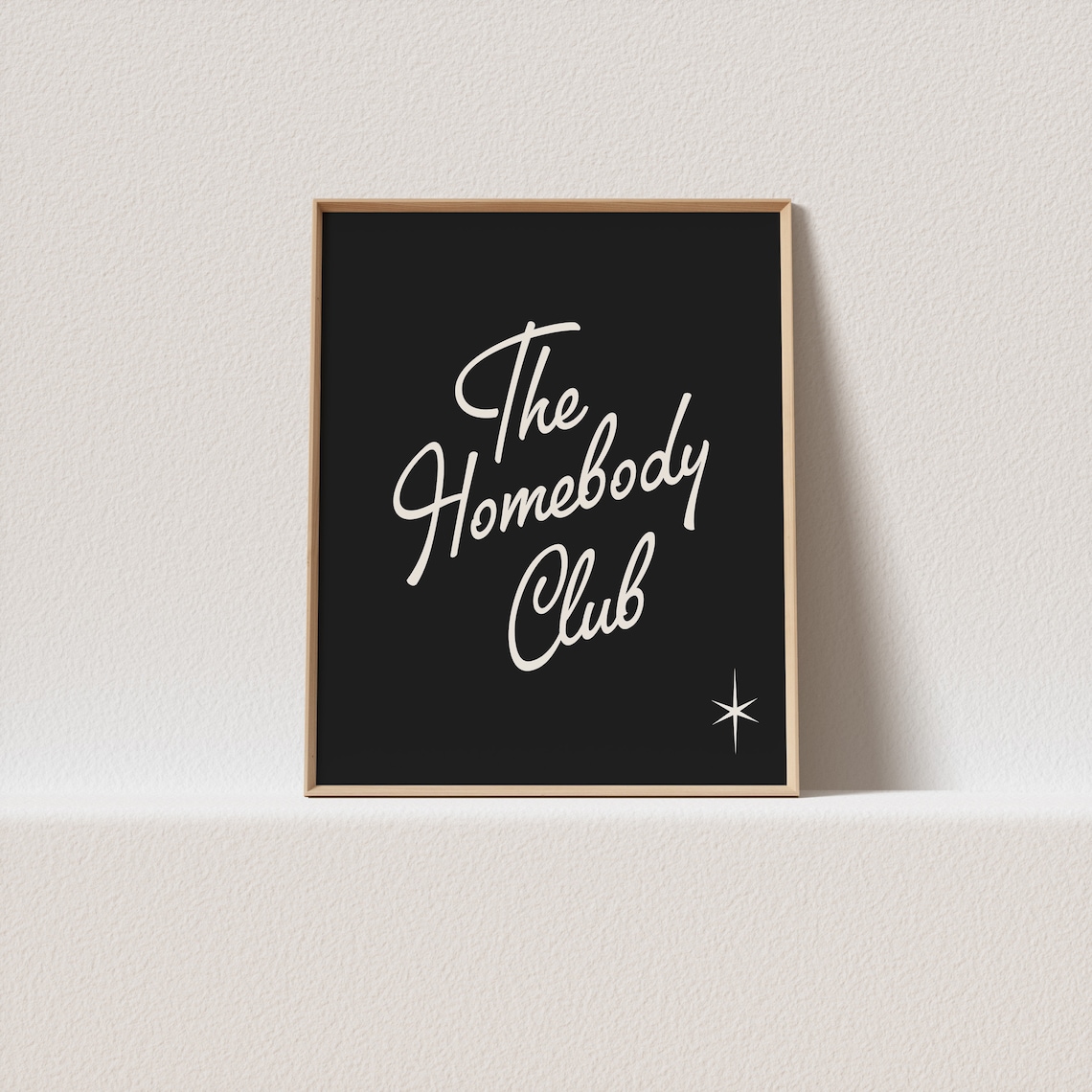 The Homebody Club Retro Poster, Vintage Wall Art