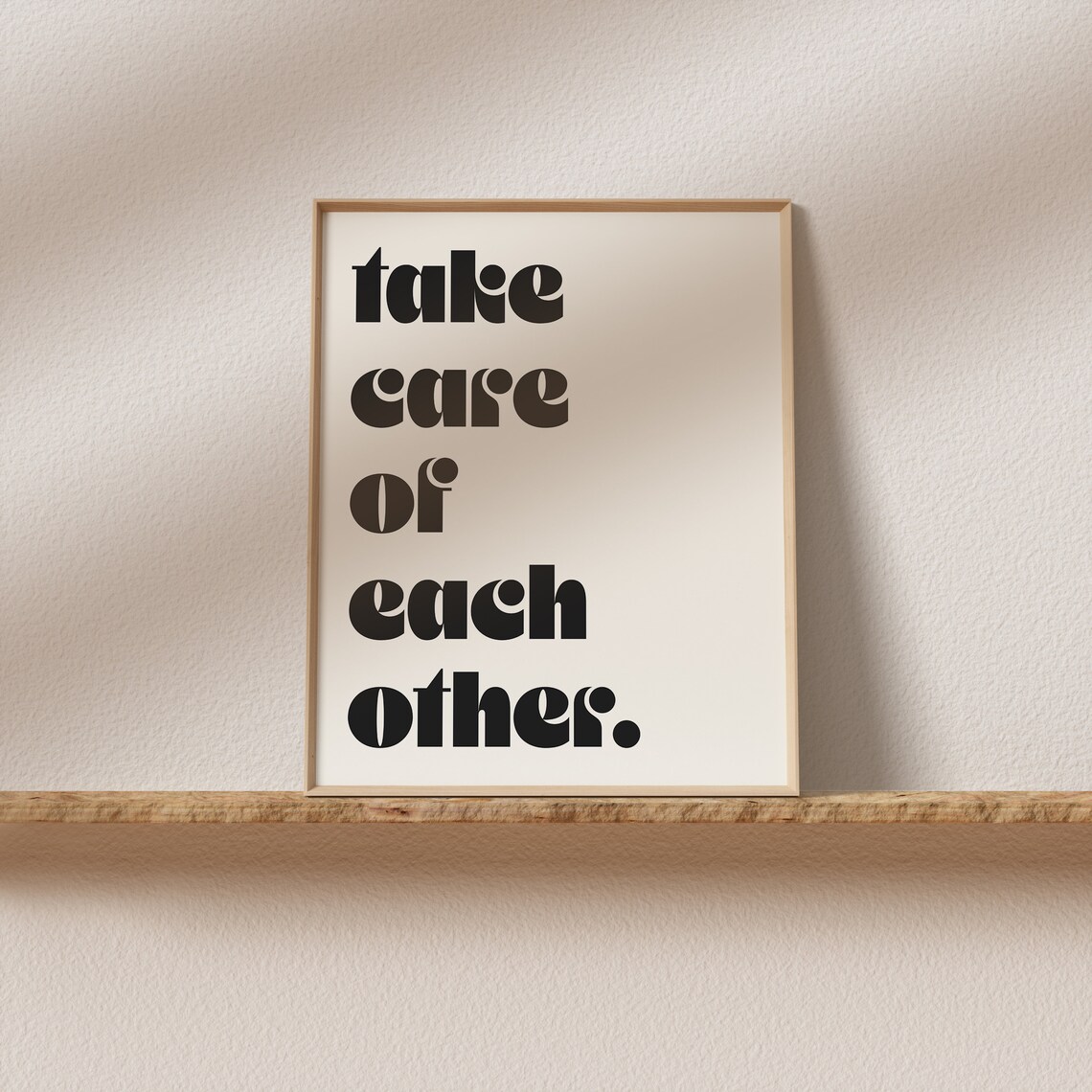 Take Care Of Each Other Mid-Century Art Print - Image 3