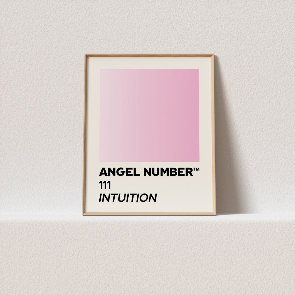 Angel Number 111 Intuition Pink Gradient Aura Spiritual Quote Poster