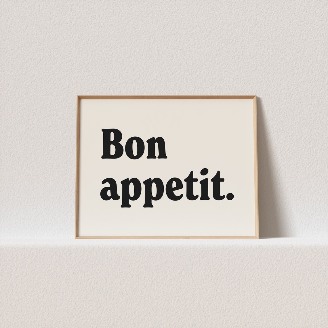 Bon Appetit French Bold Retro Serif Cream Kitchen Decor Poster