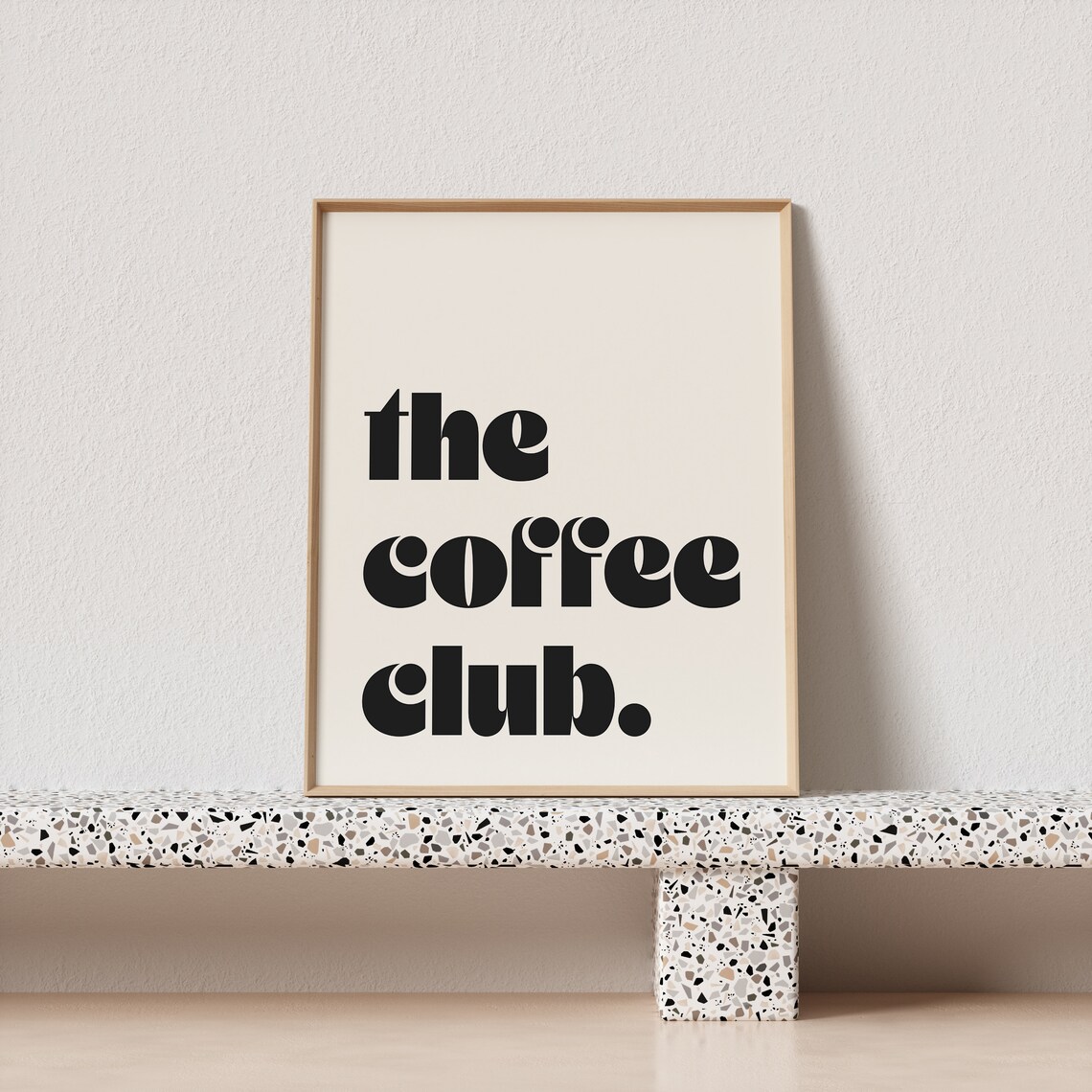 The Coffee Club Retro 70s Typography Art Print - Image 3