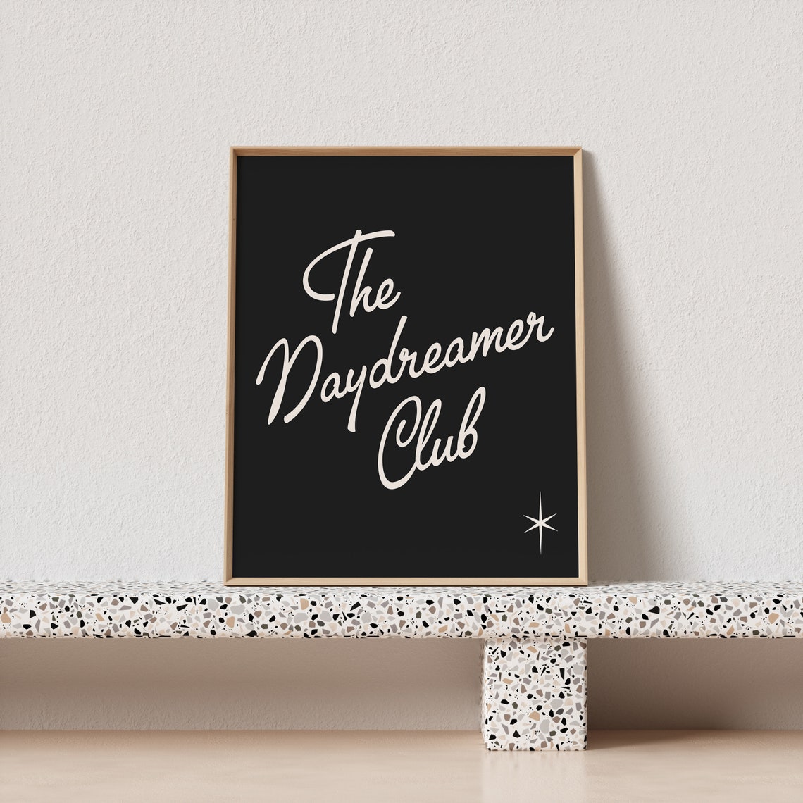 The Daydreamer Club Script Typography Vintage Style Art Poster - Image 3