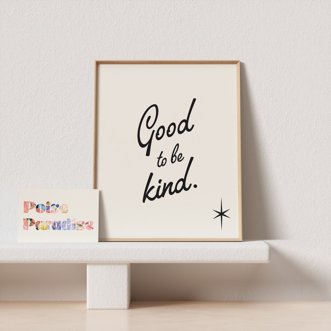 Good to Be Kind Retro Script Quote Poster with Starburst Accent - Image 4