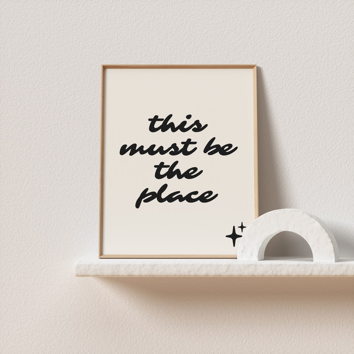 This Must Be the Place Lowercase Script Sparkle Home Poster Art - Image 2