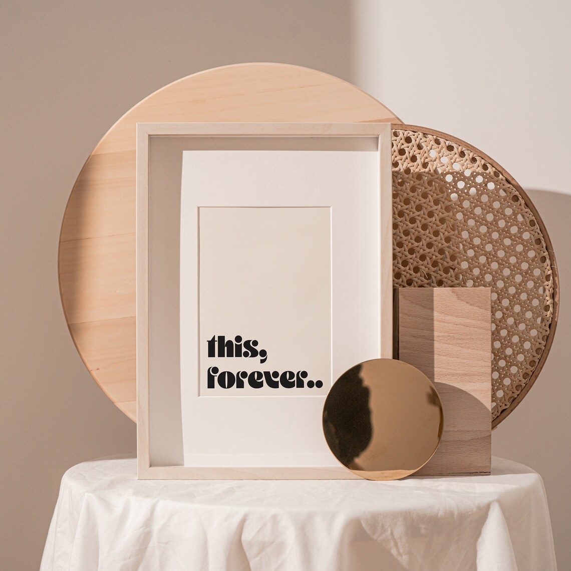 Forever Retro Mid-Century Typography Art Print - Image 4