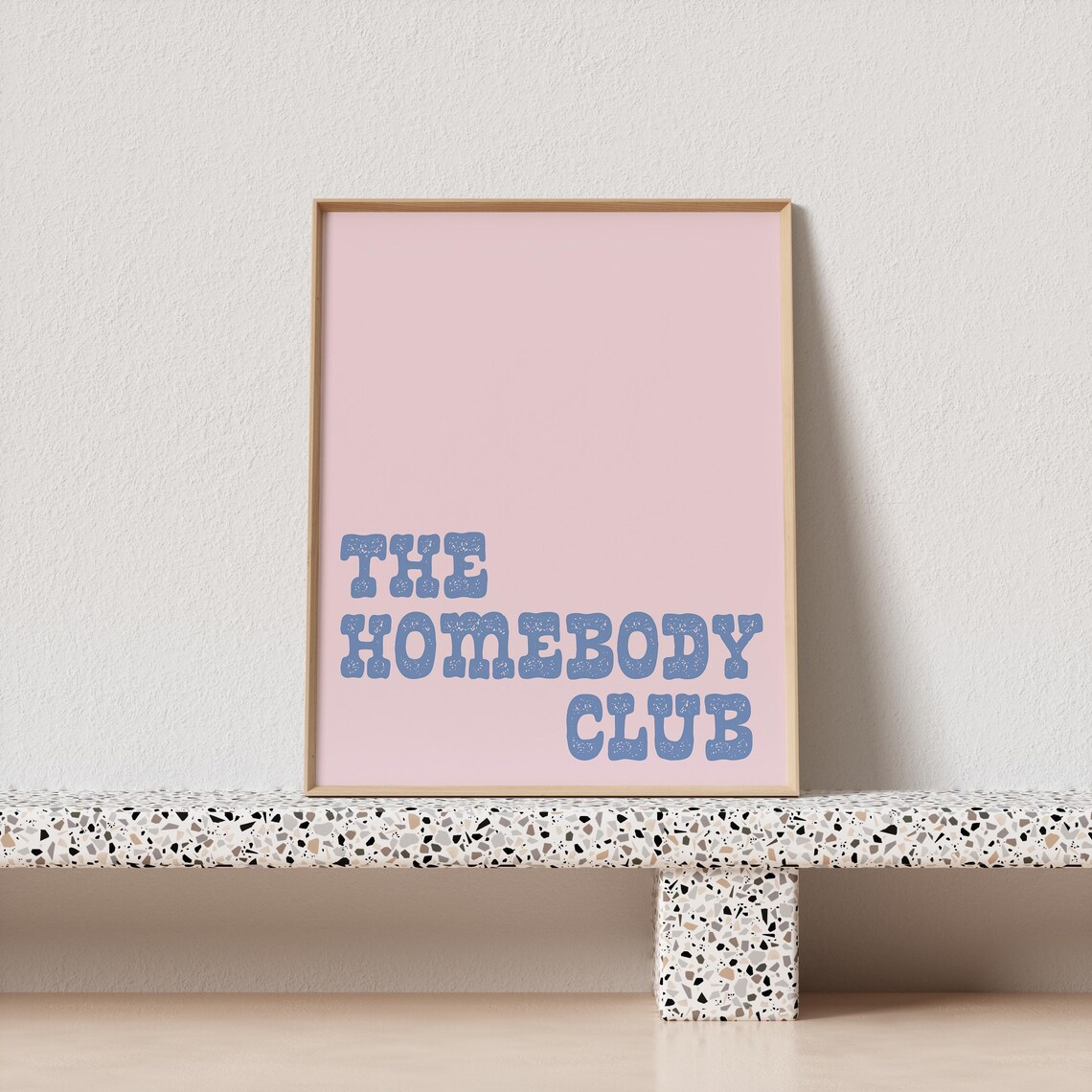 The Homebody Club Pink Blue Western Typography Art Print Retro Playful - Image 4