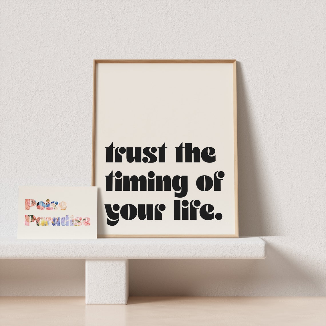 Trust the Timing of Your Life Lowercase Retro Typography Poster - Image 4