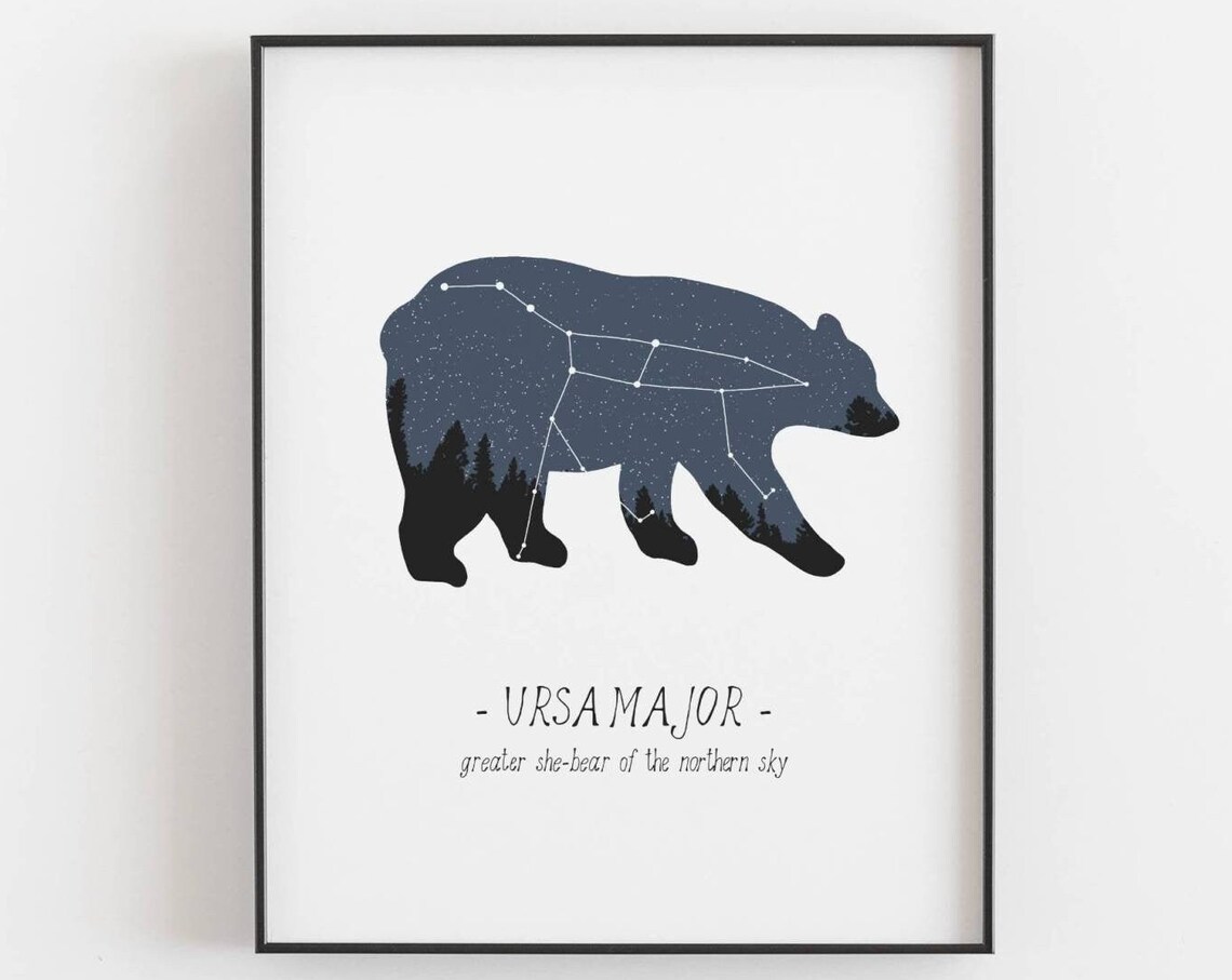 Great Bear Constellation, Ursa Major Star Map Poster - Image 3
