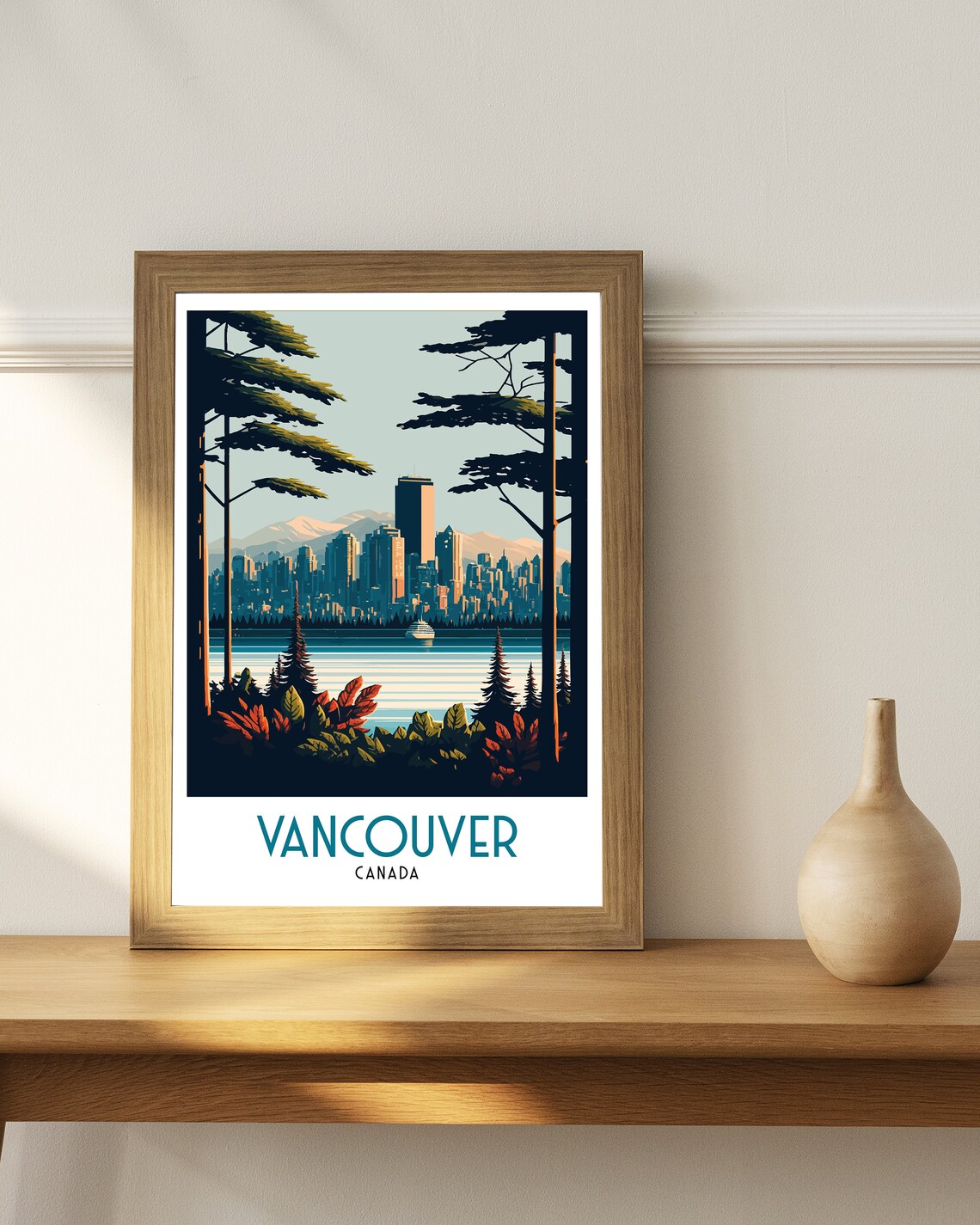 Vancouver Travel Poster, Canada Place Decor - Image 2