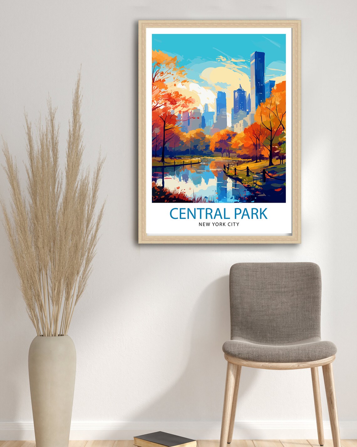 Central Park New York Travel Poster, NYC Illustration - Image 3