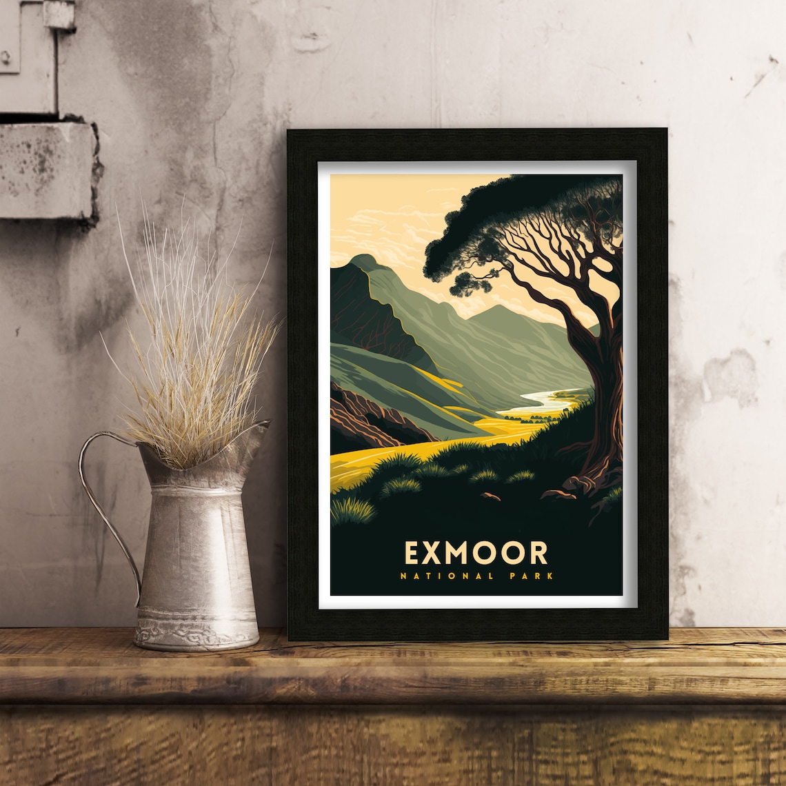 Exmoor National Park Travel Poster, Landscape Art Print - Image 3