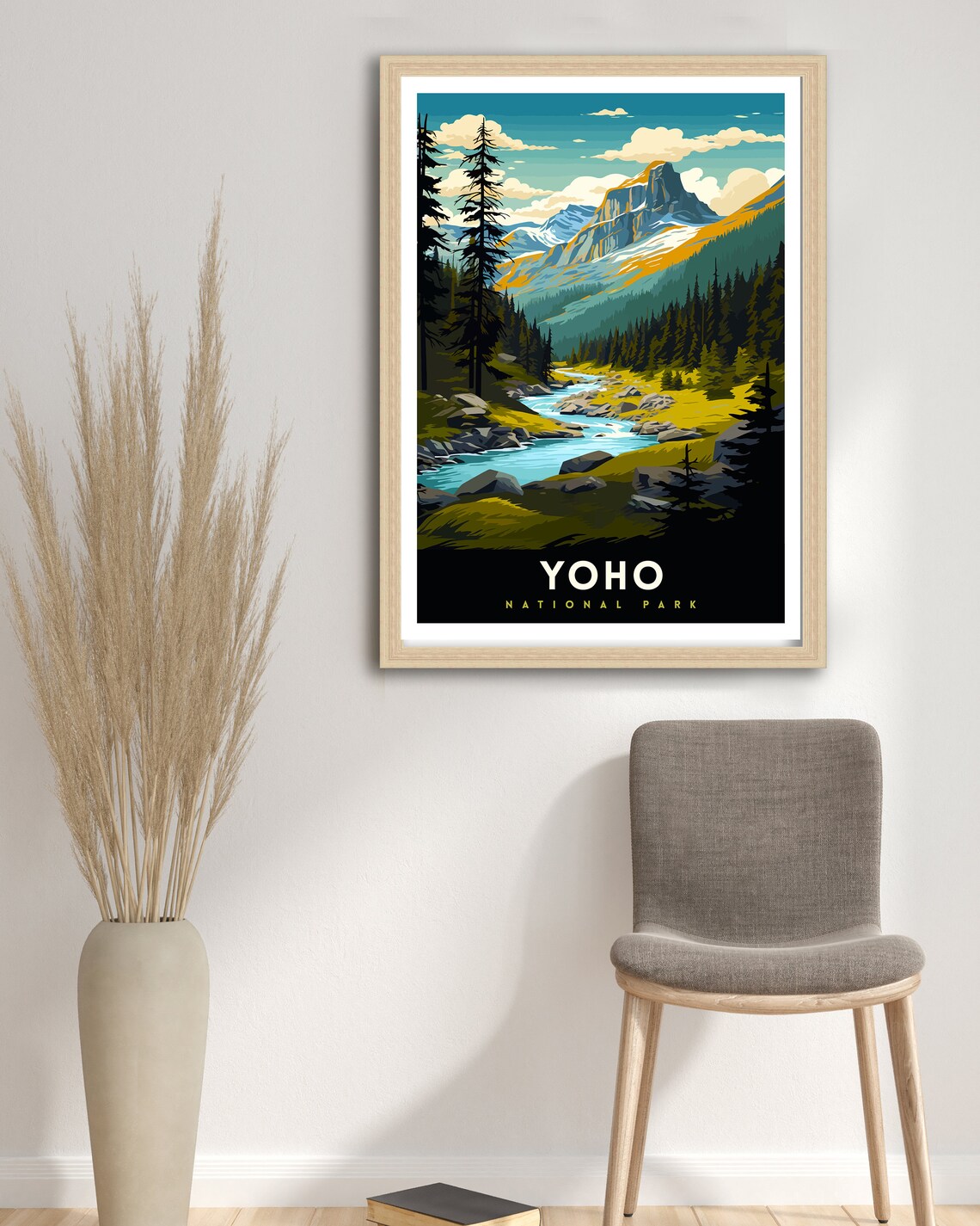 Yoho National Park Canadian Rockies Vintage Landscape Poster - Image 3