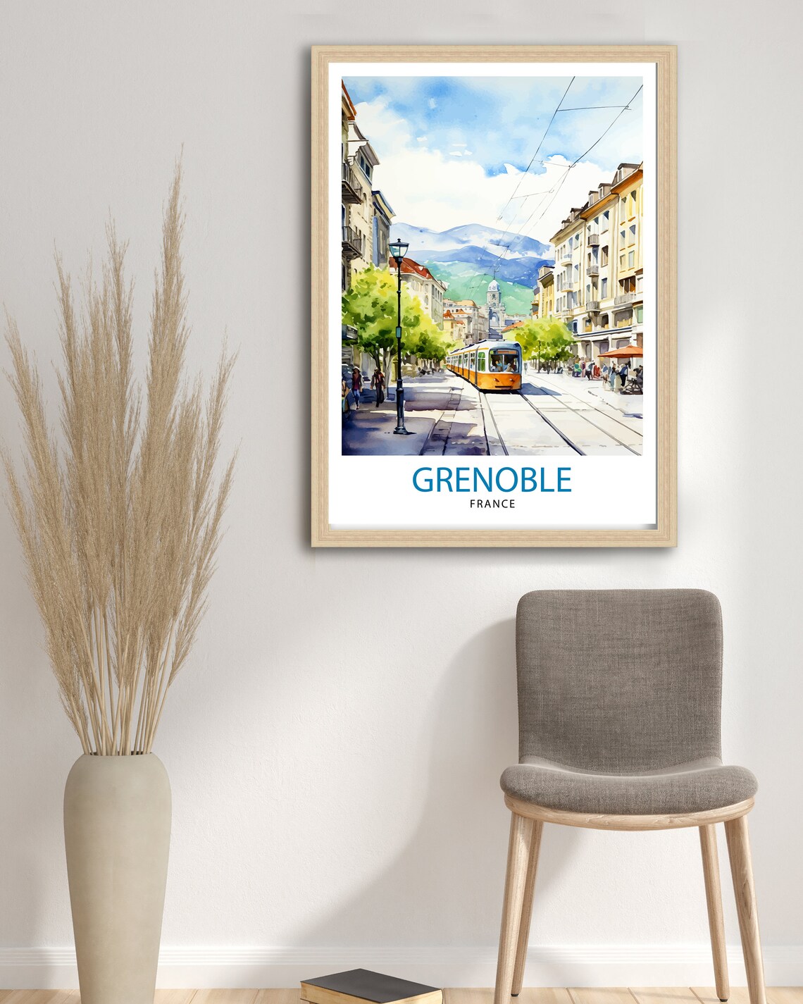Grenoble France Travel Poster, French Alps Art Print - Image 3