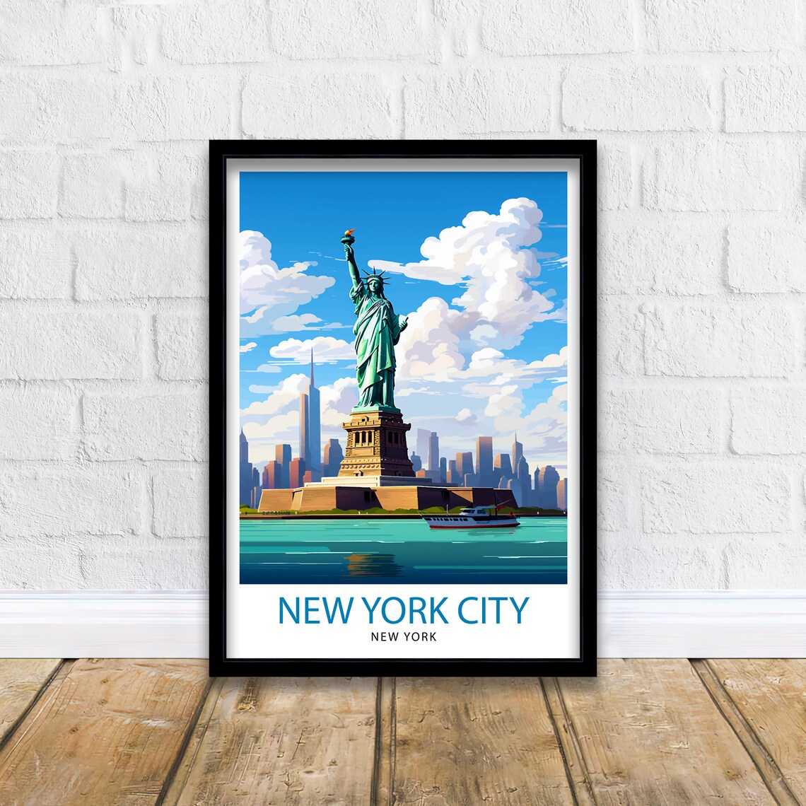 New York City Travel Poster, NYC Illustration Print - Image 3