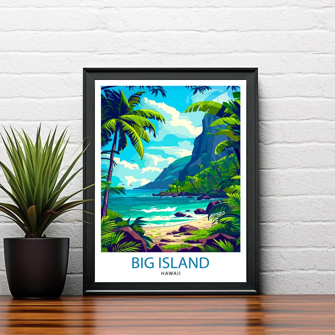 Big Island Hawaii Wall Decor Travel Poster - Image 2
