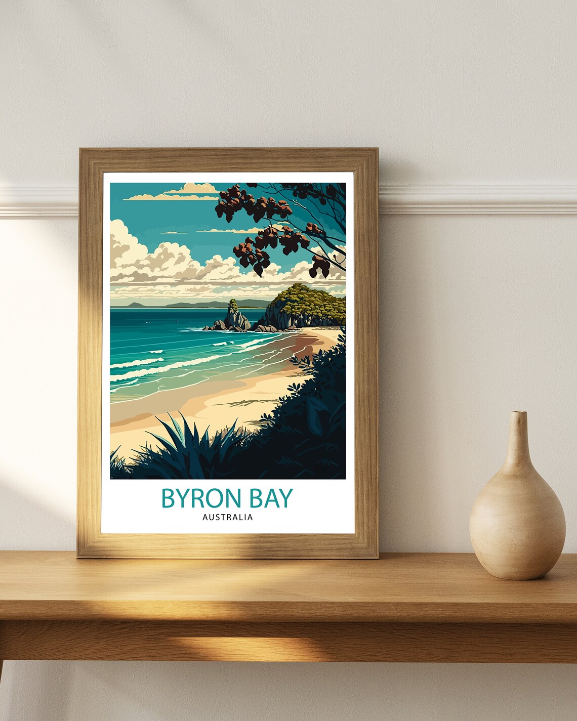 Byron Bay Australia Travel Poster, Home Living Decor - Image 3