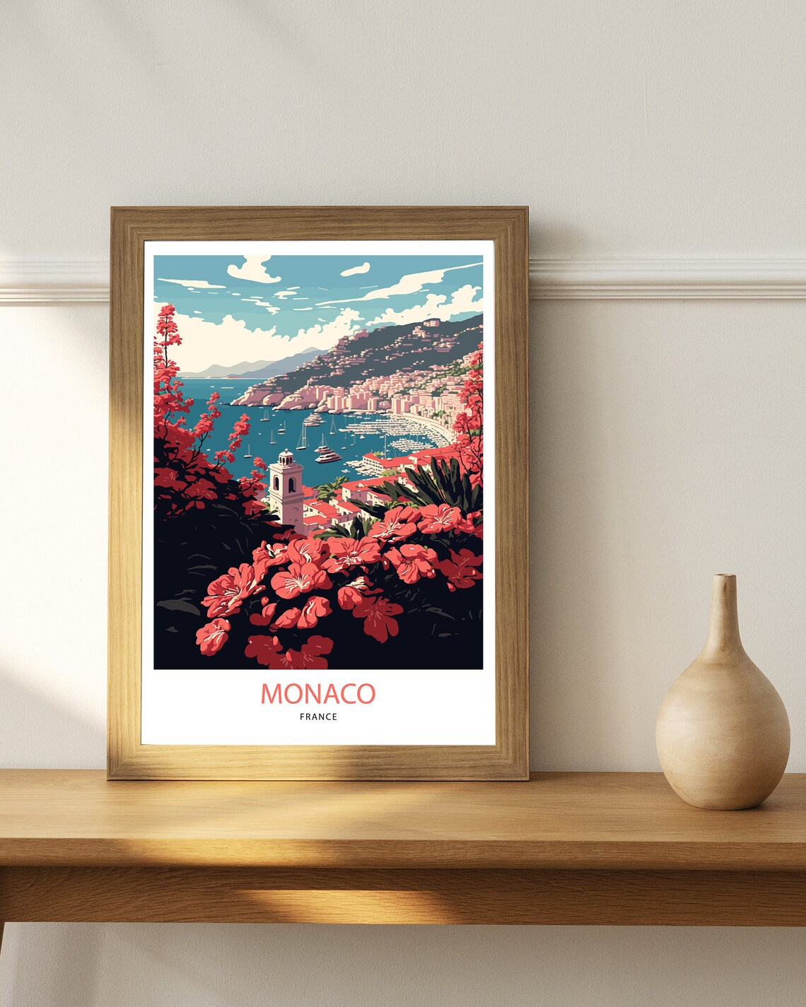 Monaco Travel Poster, European City Art Print - Image 2