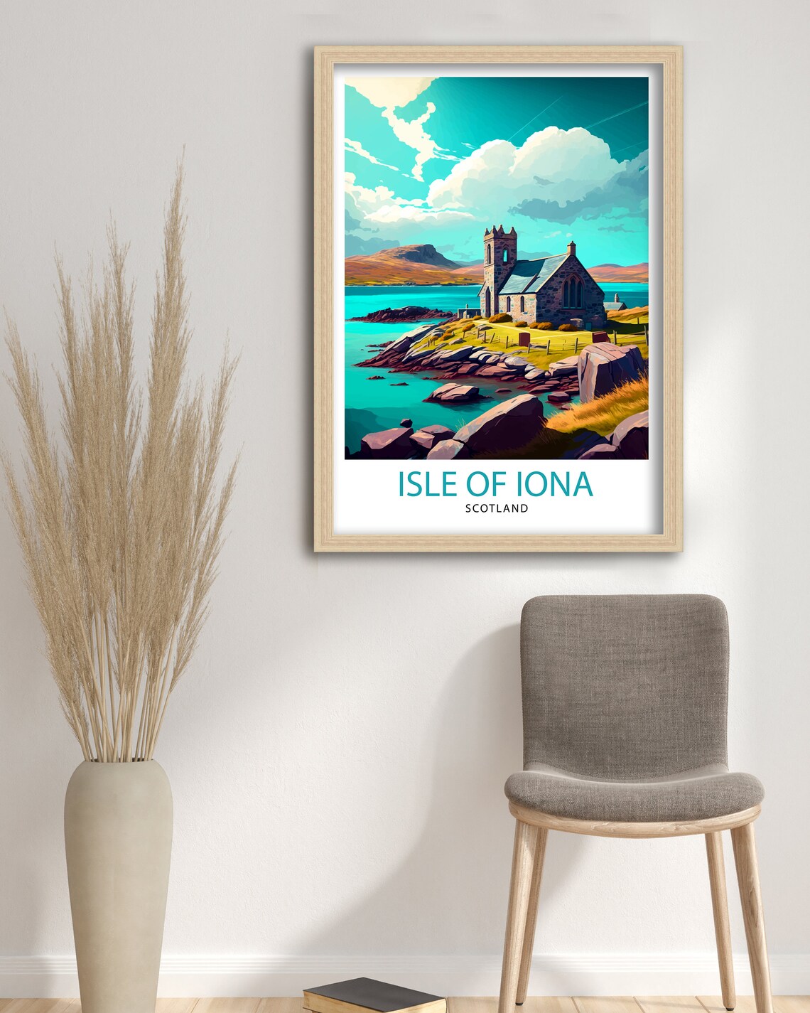 Isle Of Iona Scotland Travel Poster, Wall Decor - Image 3
