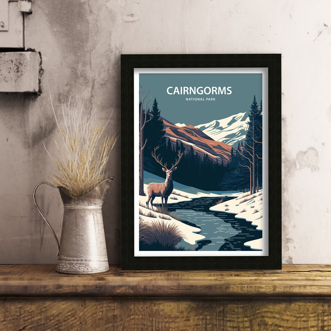 Cairngorms National Park Travel Poster, Scottish Highlands - Image 2