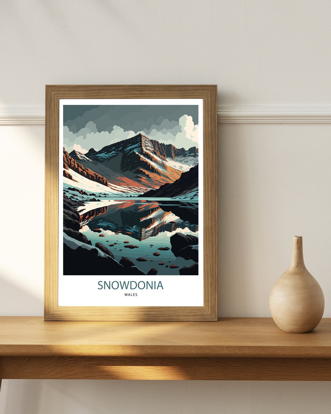 Snowdonia Travel Print Snowdonia Print Travel Poster Wales Snowdonia Poster Travel Print Wales Print Snowdon Print - Image 2