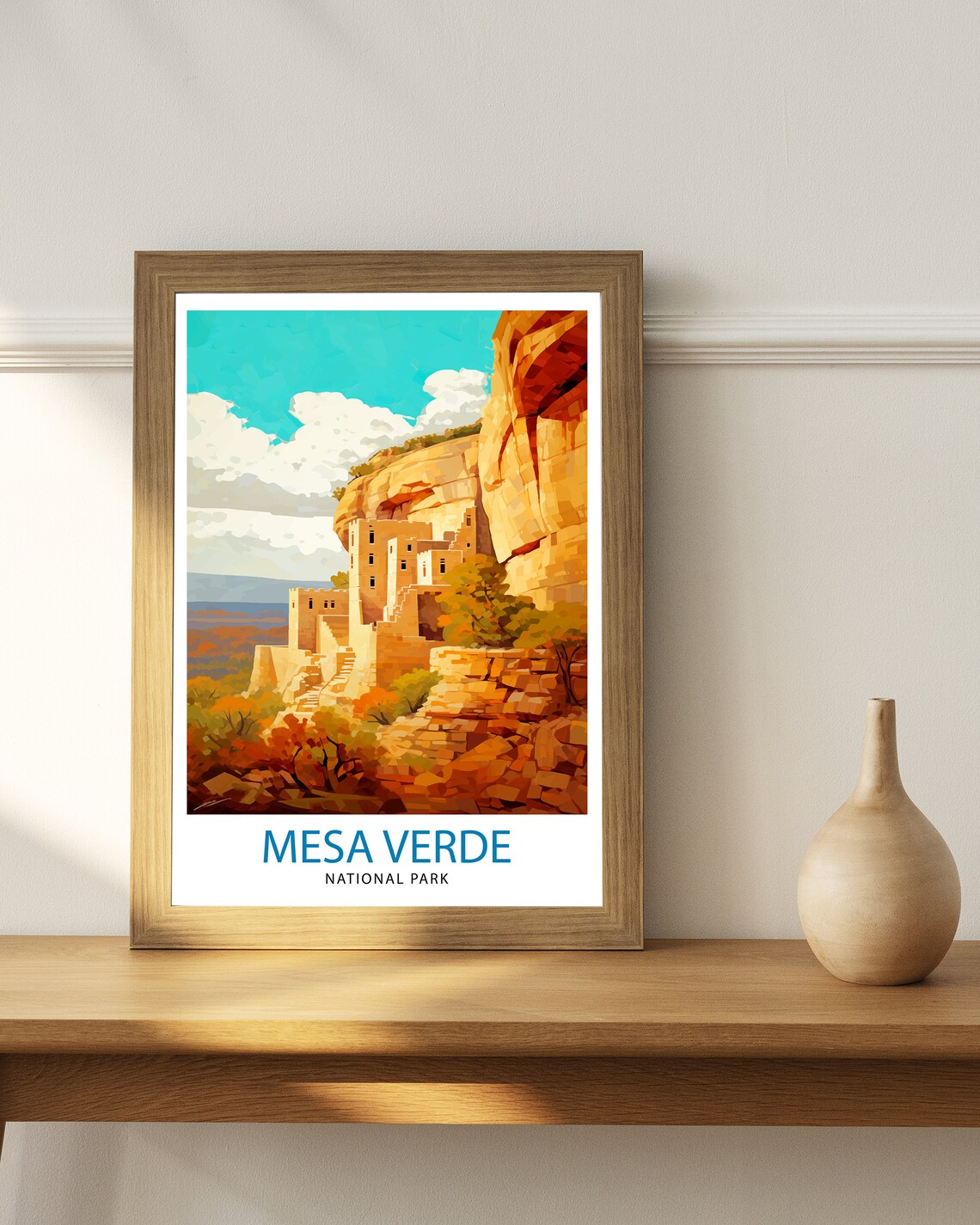 Mesa Verde National Park Travel Poster, Southwest Decor - Image 2