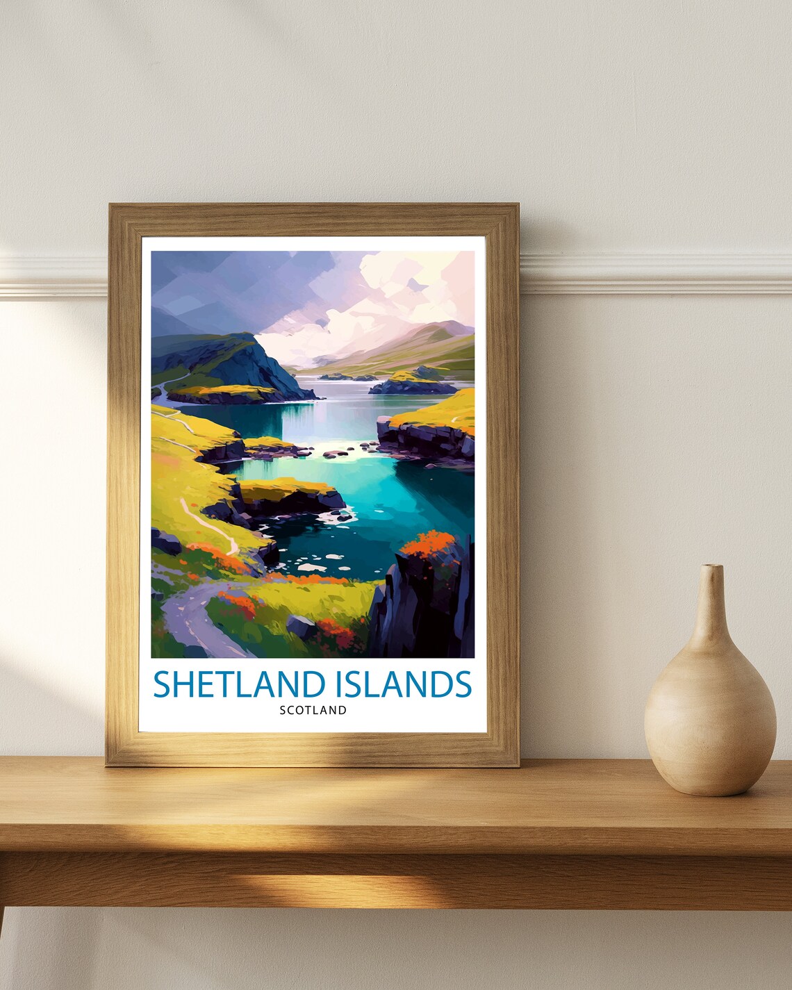 Shetland Islands Travel Poster, Scotland Decor - Image 2