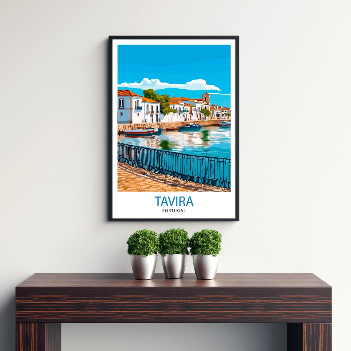 Tavira Portugal Travel Print Wall Decor Wall Art Tavira Wall Hanging Home Dcor Tavira Gift Art Lovers Portuguese Art Lover Gift Print Art - Image 3