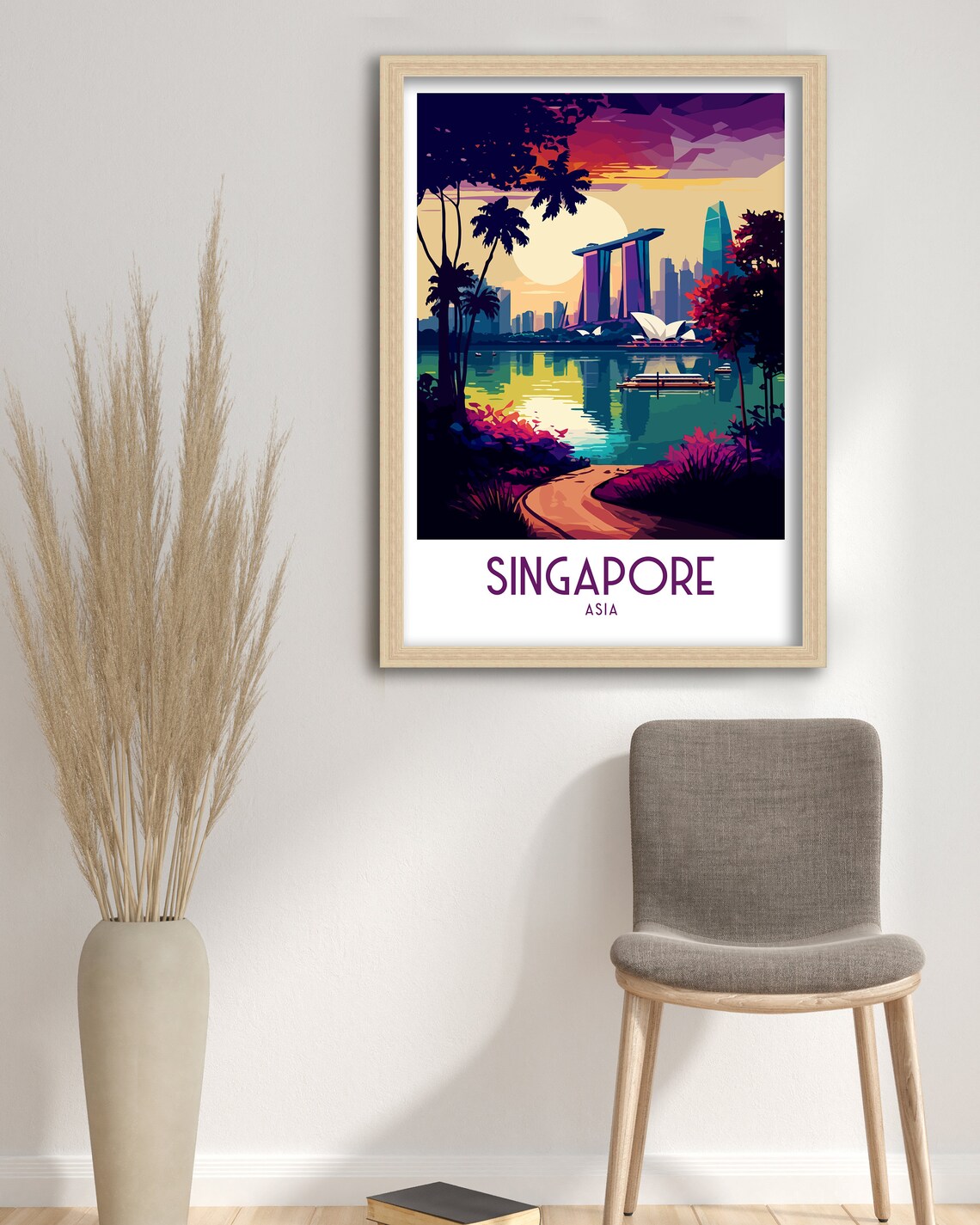 Singapore Asia Travel Poster, Home Living Decor - Image 3