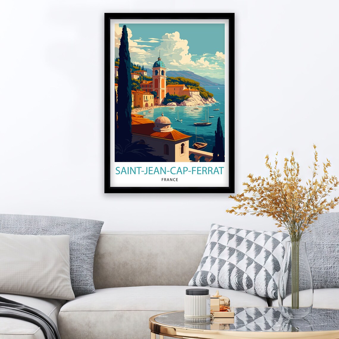 Saint Jean Cap Ferrat Travel Poster, French Riviera - Image 2