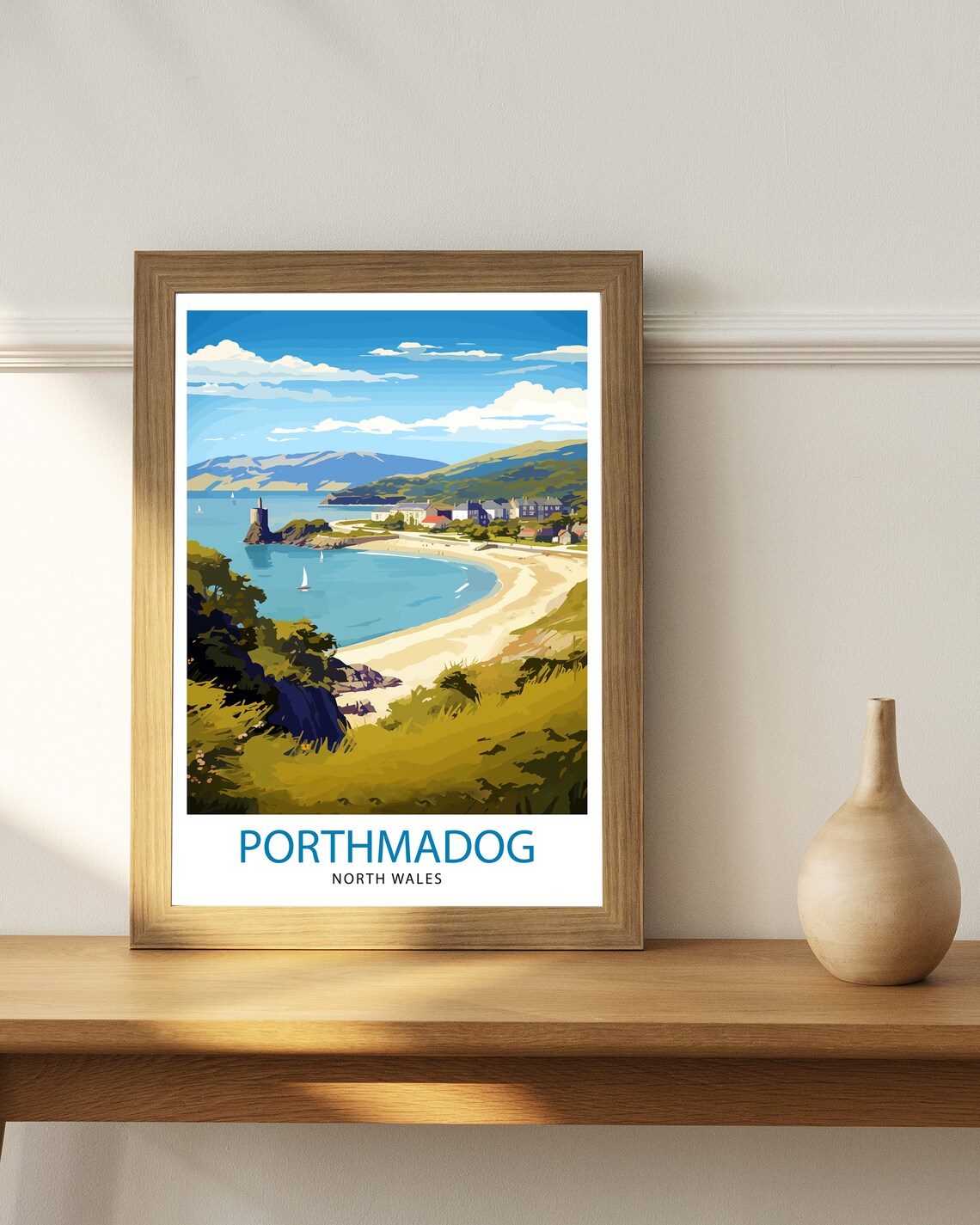 Porthmadog North Wales Travel Poster, Wales Decor - Image 2
