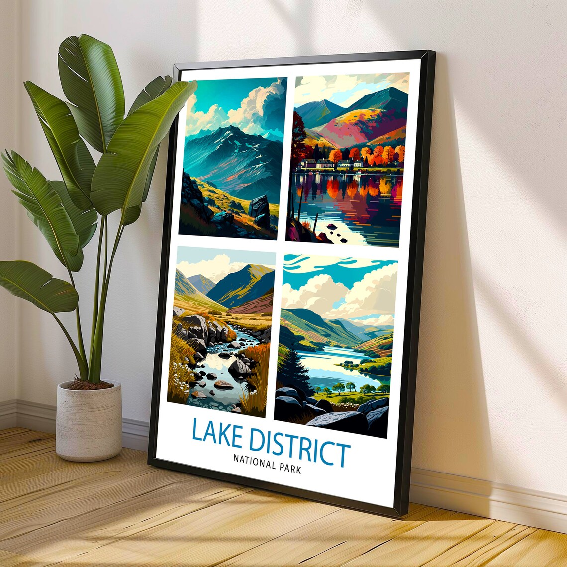 Lake District UK Travel Poster, Home Decor - Image 2