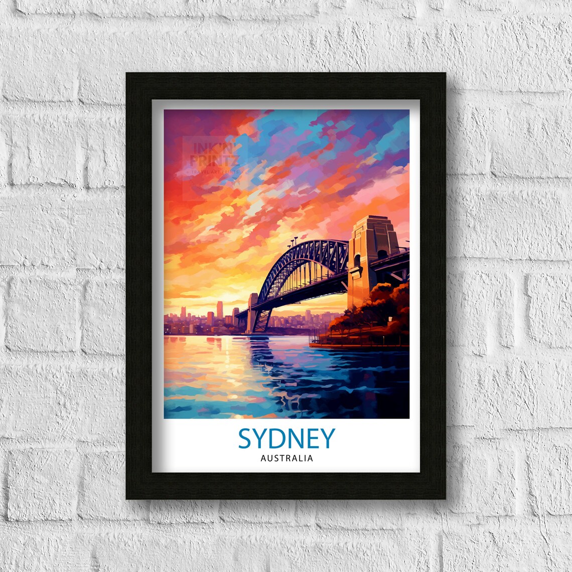 Sydney Australia Travel Poster, Home Decor Print - Image 3