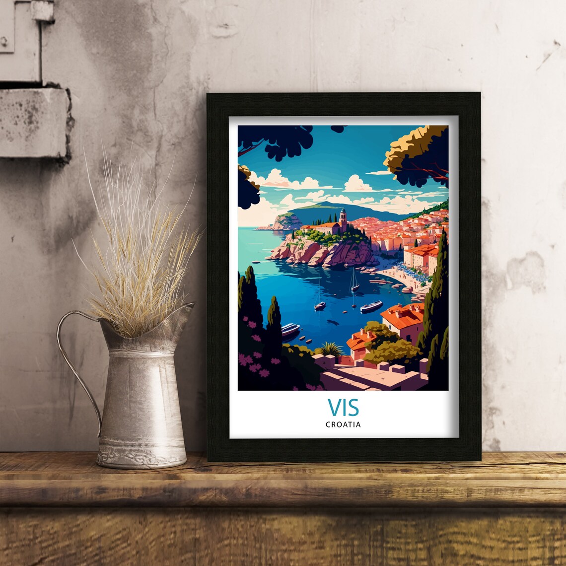 Croatia Travel Poster, Home Living Decor - Image 3