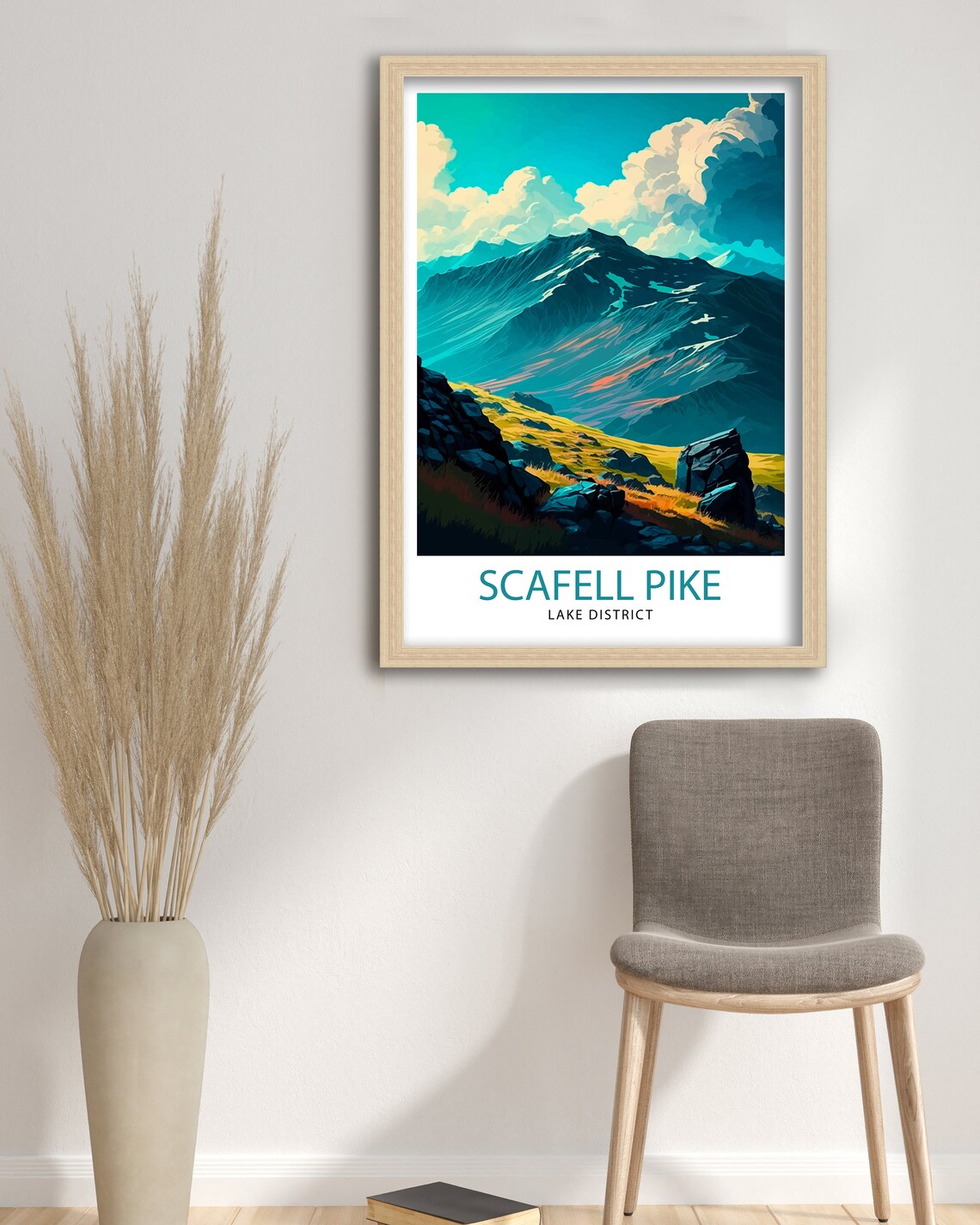 Scafell Pike Lake District Travel Poster - Image 3