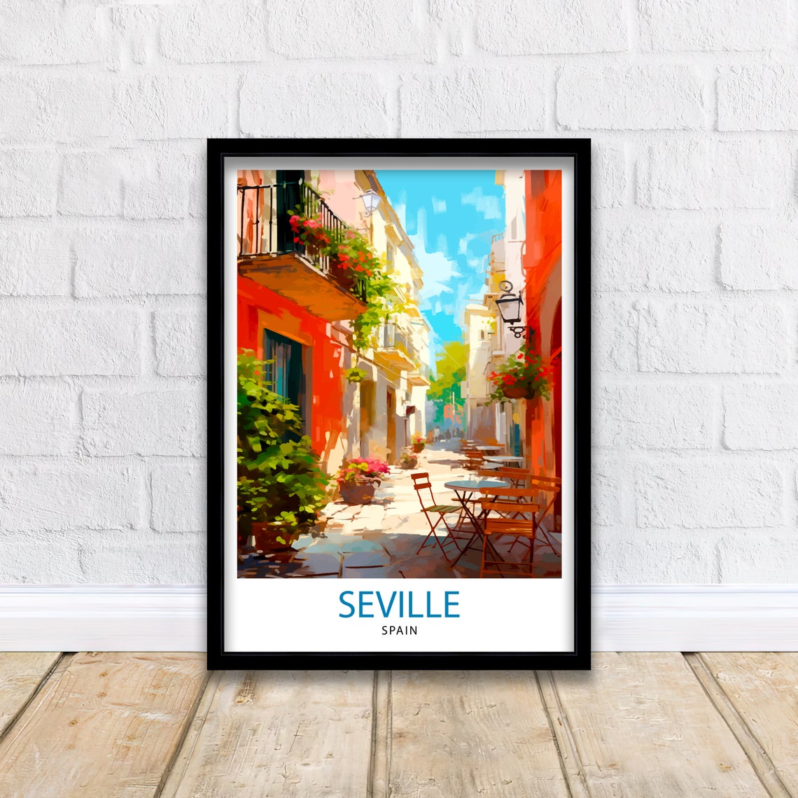 Seville Travel Print Seville Spain Seville Wall Art Seville Seville Poster Spain Wall Art Seville Art Spain Poster - Image 2