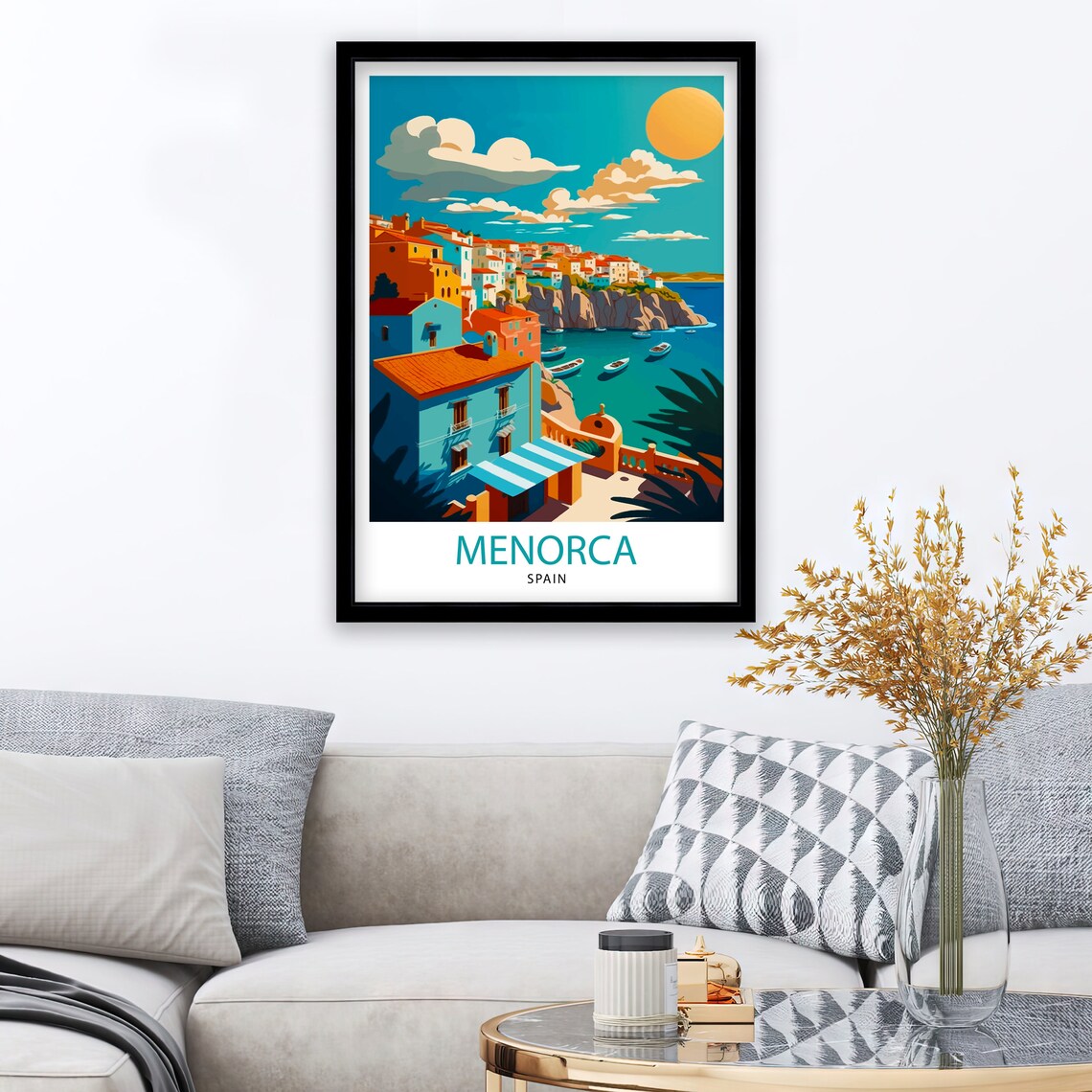Menorca Spain Travel Poster, Europe Wall Art - Image 2