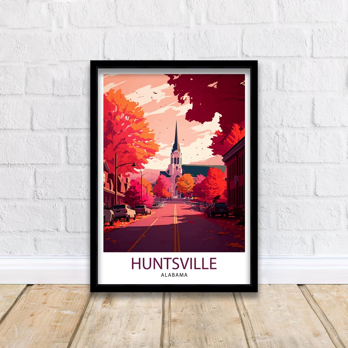 Huntsville Alabama Travel Print Huntsville Wall Art Huntsville Home Decor Huntsville Illustration Huntsville Souvenir Huntsville Poster - Image 3