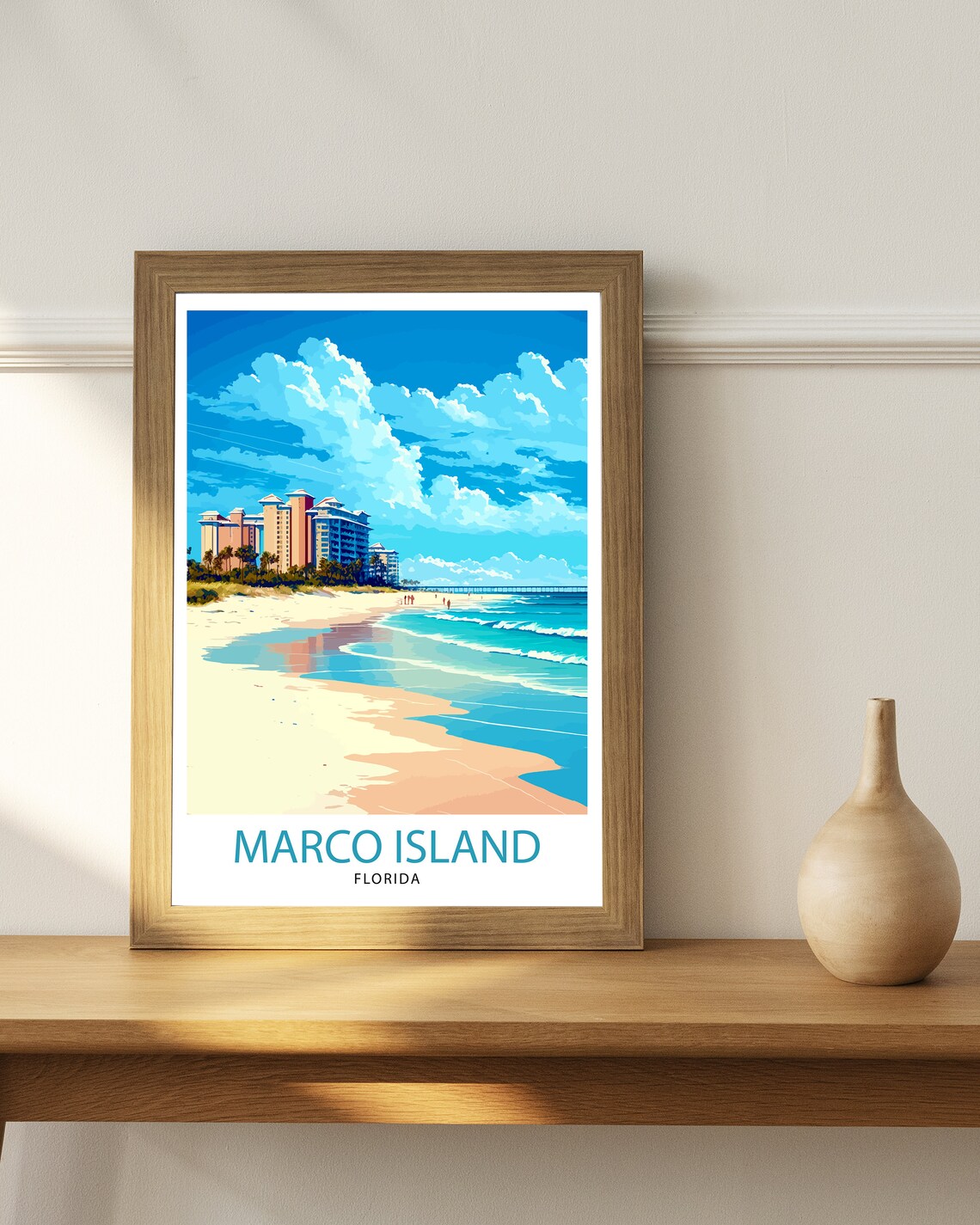 Marco Island Florida Travel Poster, Beach Decor - Image 2