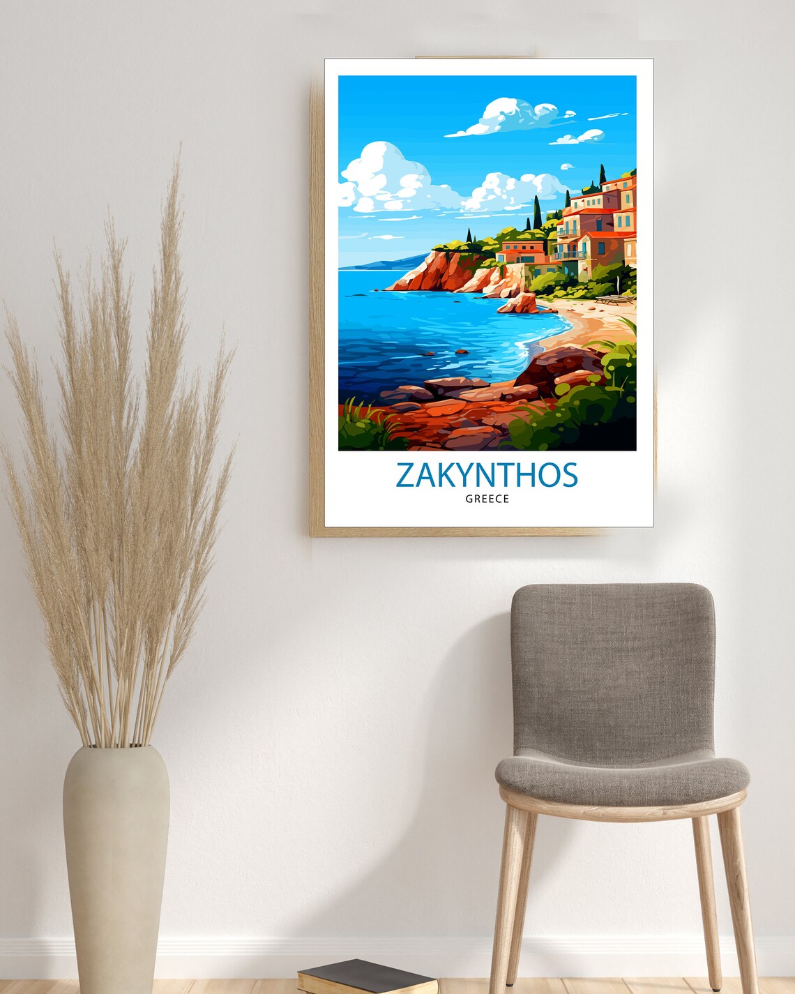 Zakynthos Greece Travel Poster, Greek Island Decor - Image 3
