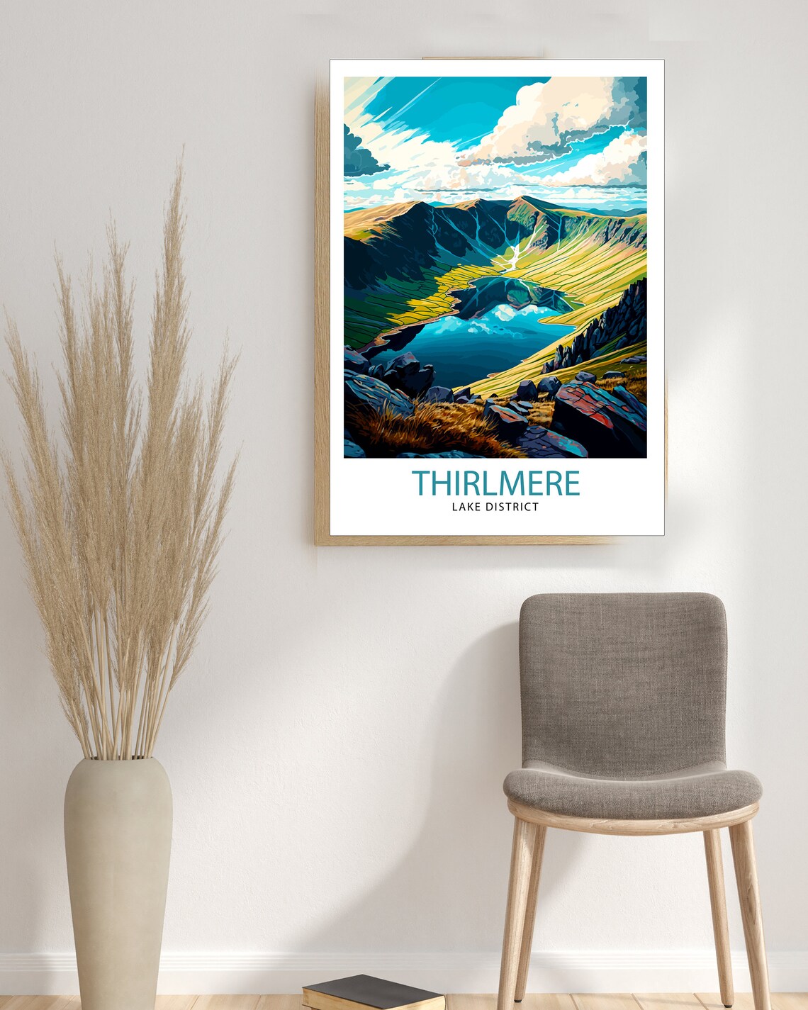 Thirlmere Lake District Travel Poster, Lake District - Image 3