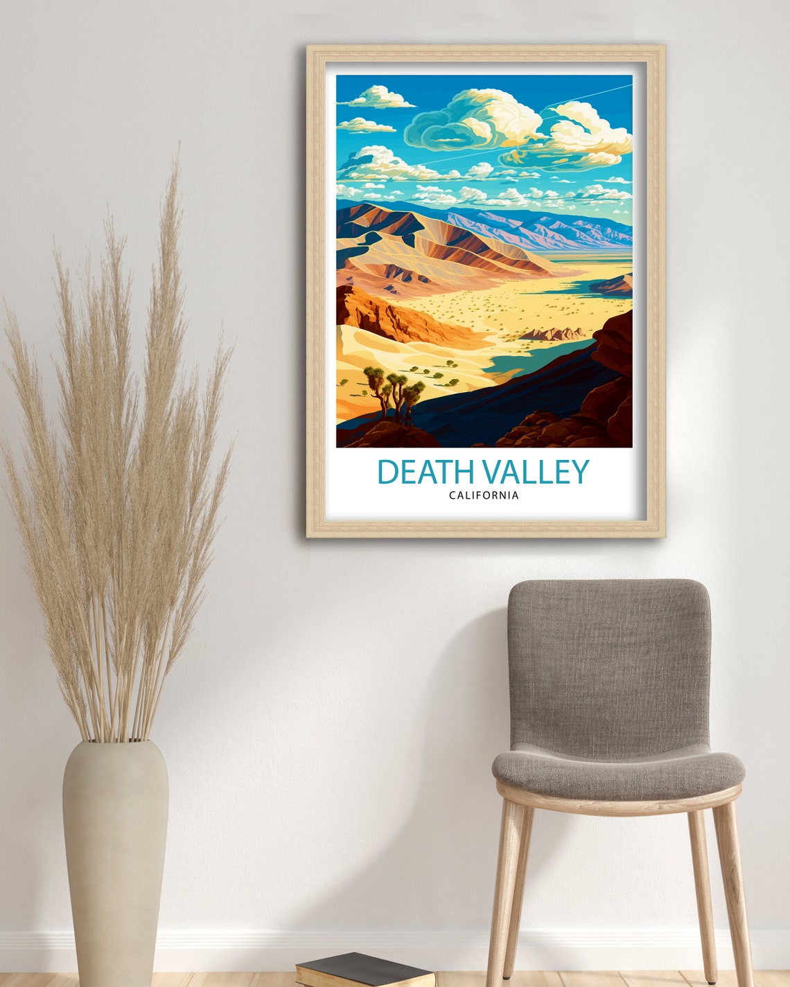 Death Valley California Golden Desert Canyon Sunrise Travel Poster - Image 3