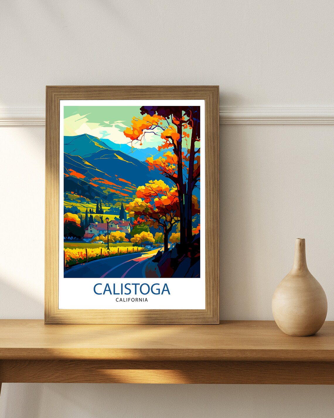 Calistoga California Travel Poster, Home Living Decor - Image 2