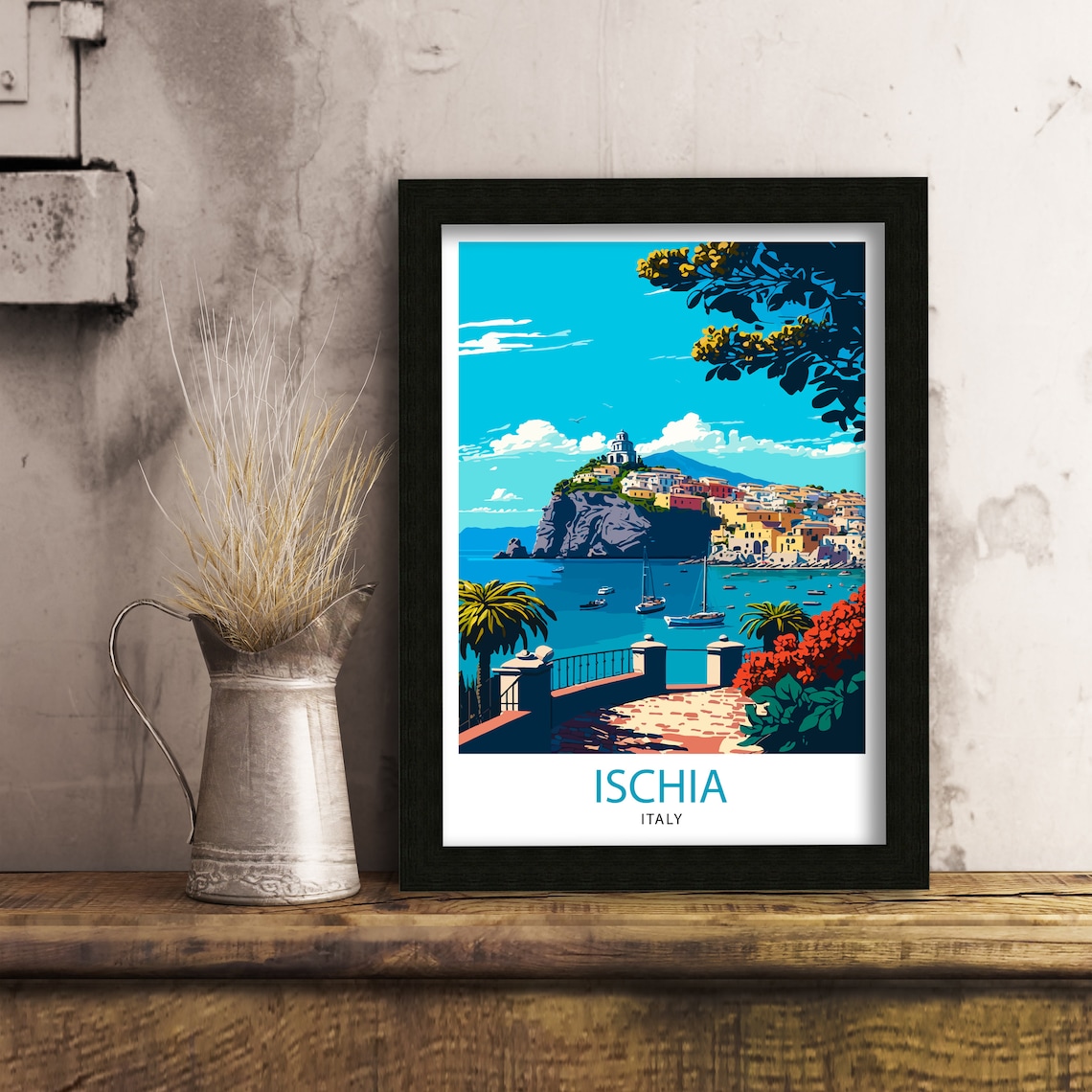 Ischia Italy Travel Poster, Home Living Decor - Image 2