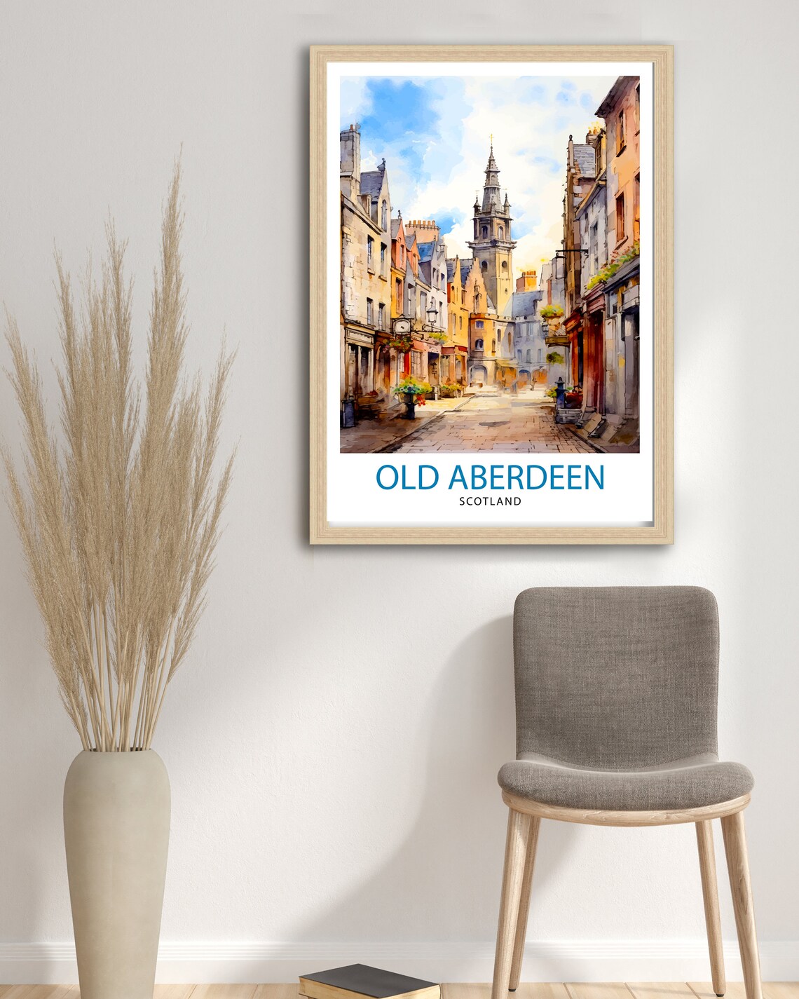 Old Aberdeen Scotland Travel Poster, Wall Decor - Image 3