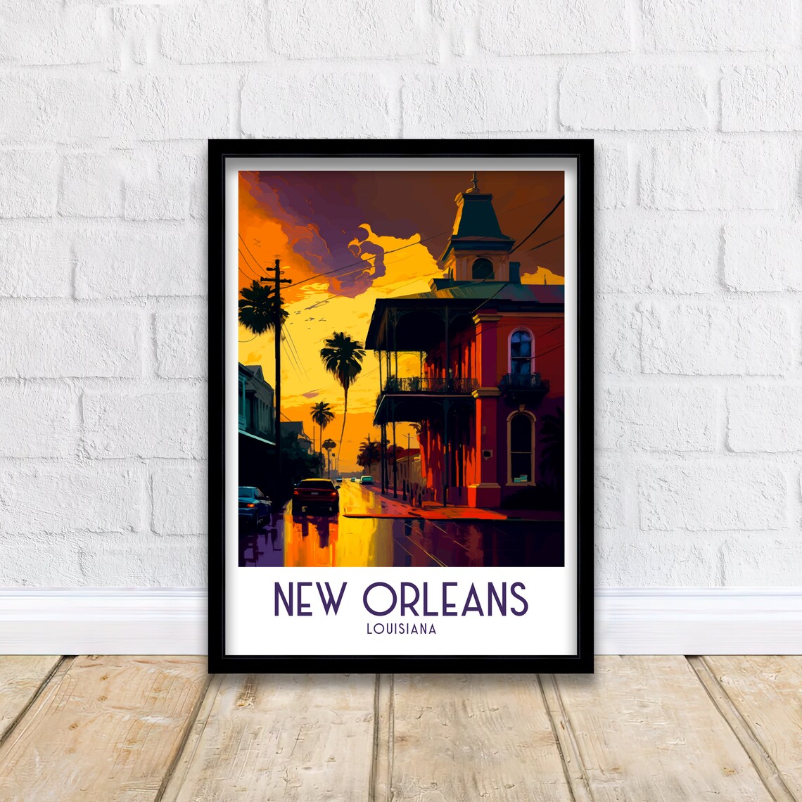 New Orleans Travel Poster, Louisiana Decor - Image 3